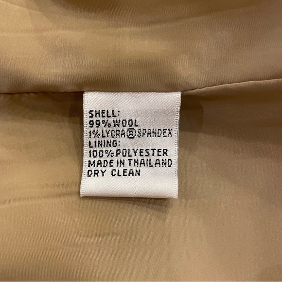 Talbots Tan Wool Blazer With Slight Stretch Size 10 - Picture 7 of 10